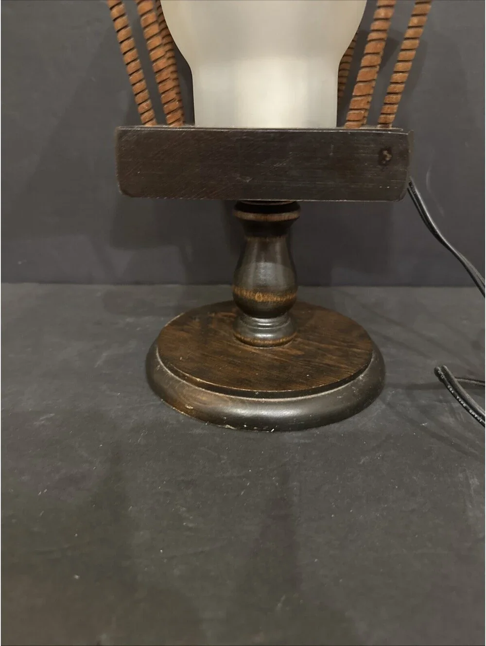 Vintage Wooden Chimney Shade Light Lamp Rustic Farmhouse Decor Electric